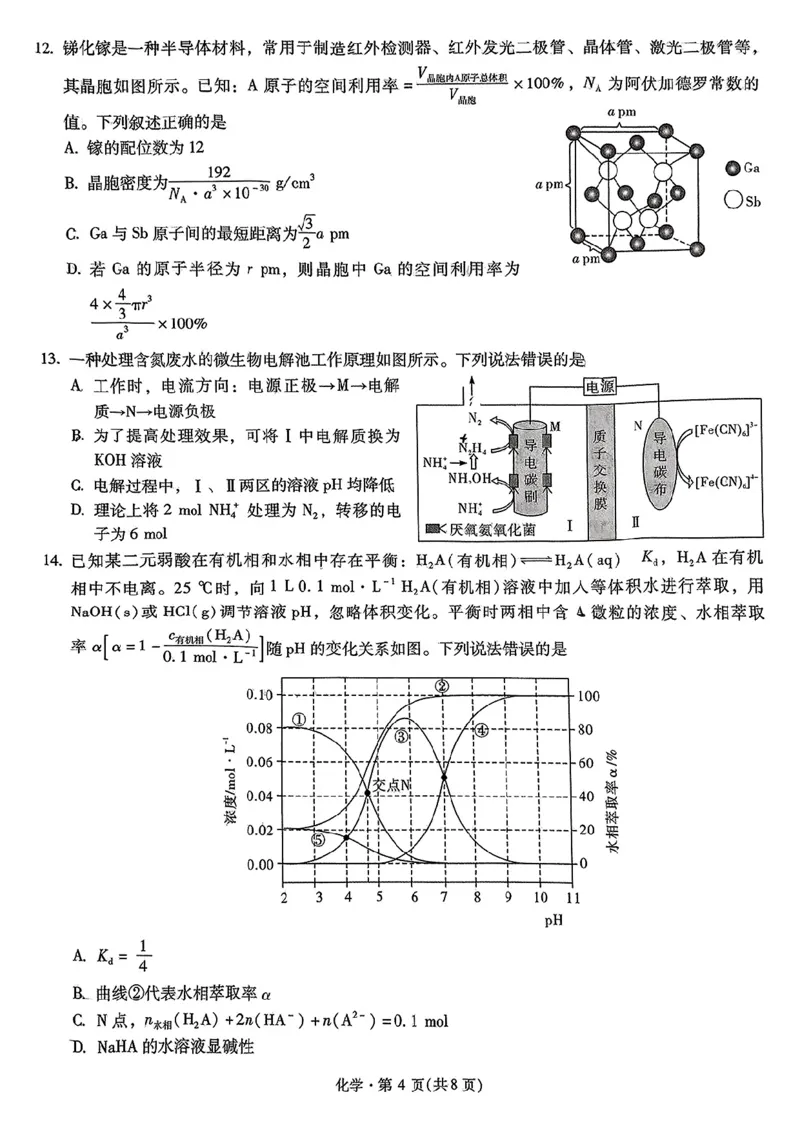 化学+2025云南新高考自主命题冲刺金卷及答案_2025年5月_2505202025年云南省新高考自主命题冲刺金卷（全科）