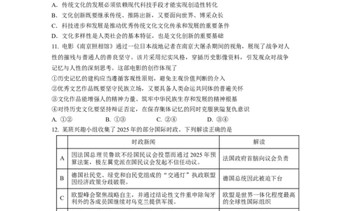 2026届六校联合体8月份学情调研考试试卷（新）_2025年8月_250829江苏省南京市六校联合体2025-2026学年高三上学期8月学情调研测试（全科）_政治试卷（定）--26届高三8月学情调研