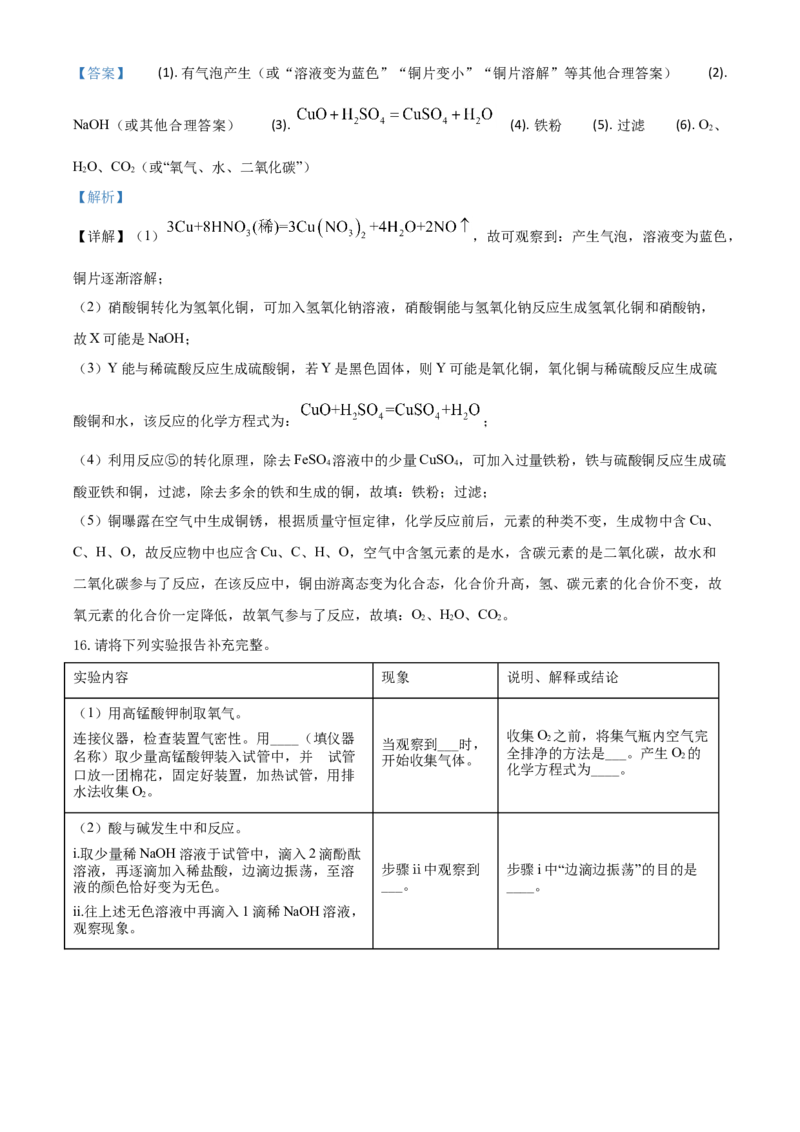 精品解析：福建省2020年中考化学试题（解析版）_中考真题_5.化学中考真题2015-2024年_2020中考化学真题（113份）_2020年中考真题精品解析化学（福建卷）精编word版