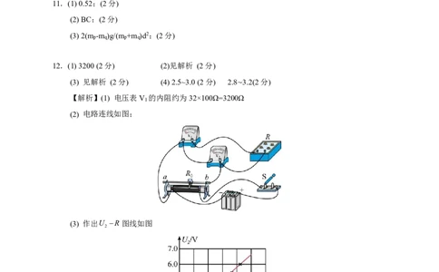 高三物理一模参考答案_2024届湖南省岳阳市高三第一次教学质量监测（岳阳一模）_湖南省岳阳市2024届高三第一次教学质量监测（岳阳一模）物理