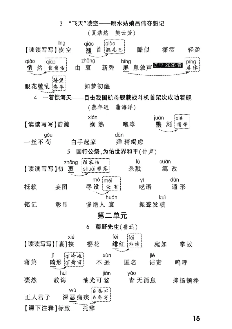 2026辽宁万唯试题研究（语文-3教材知识记背）_26《万唯中考试题研究》辽宁_2026《辽宁万唯试题研究》语文