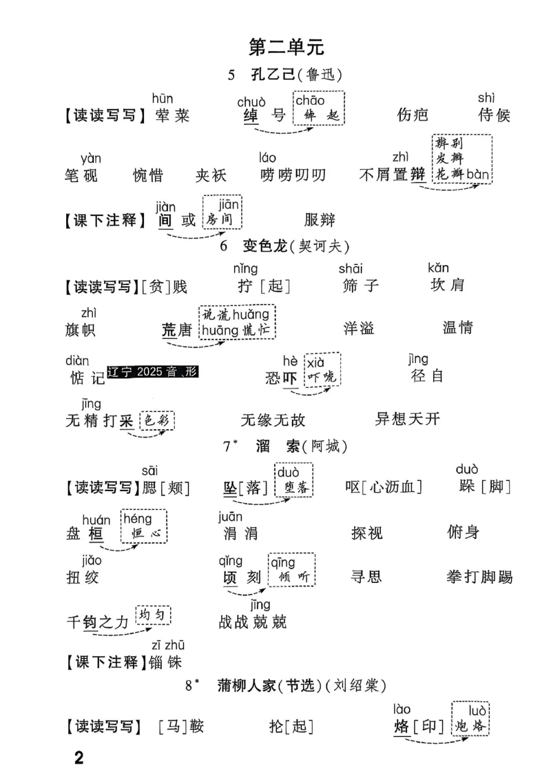 2026辽宁万唯试题研究（语文-3教材知识记背）_26《万唯中考试题研究》辽宁_2026《辽宁万唯试题研究》语文