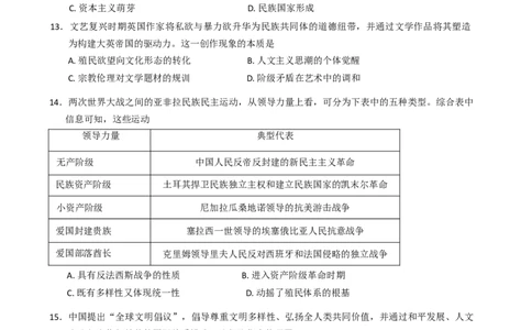 2025届江苏省如皋市高三适应性调研考试历史试卷（三）历史（含答案）_2025年5月_250523江苏省南通市如皋市2025届高三下学期高考适应性考试（三）（如皋3.5模）（全科）