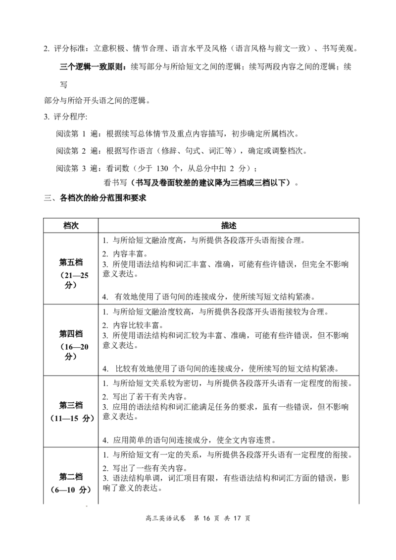 2025届江苏省盐城市高三考前指导卷英语试题（含答案及听力原文）_2025年5月_2505262025届江苏省盐城市高三考前指导卷（押题）（全科）