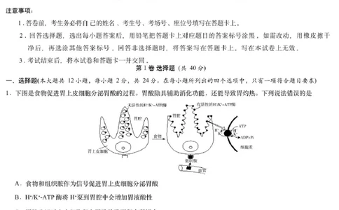 2025届江西省炎德英才萍乡实验大联考高三模拟考试（一）生物试题+答案_2025年3月_250315江西省2025届炎德英才萍乡实验大联考高三模拟考试（一）（全科）