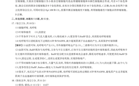 2025年山西高考省三模（押题卷）生物答案与详解_2025年5月_2505222025年山西高考省三模（思而行押题卷）（全科）_2025年山西高考省三模（押题卷）生物试题