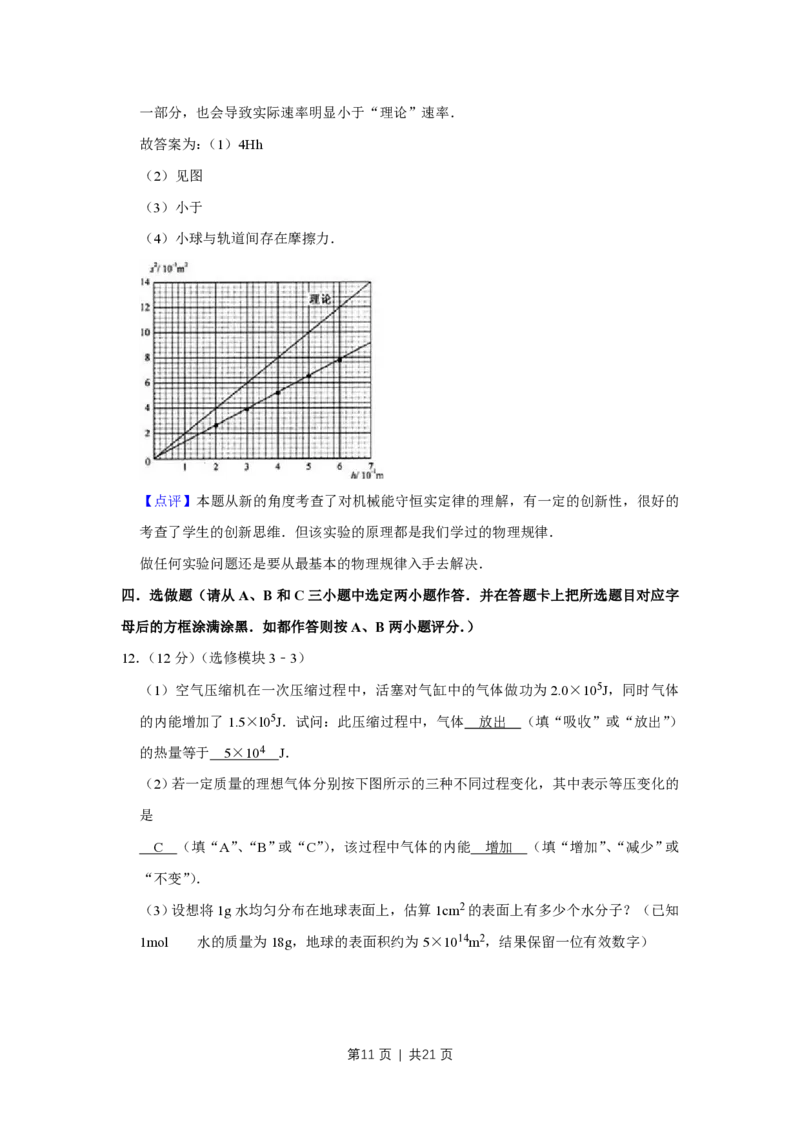 2008年高考物理试卷（江苏）（解析卷）_物理历年高考真题_新&middot;PDF版2008-2025&middot;高考物理真题_物理（按年份分类）2008-2025_2008&middot;高考物理真题