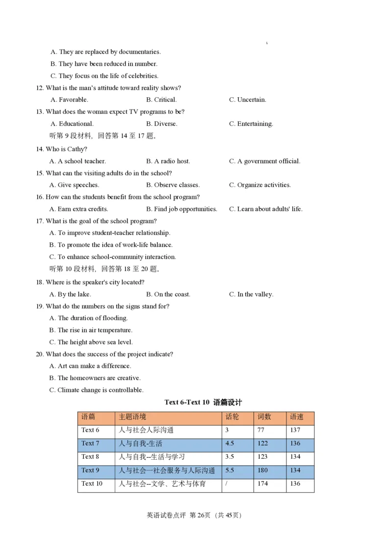 英语试卷点评｜2025年6月高考全国Ⅰ卷_1.高考2025全国各省真题+答案_3.高考英语试题及答案_2025年高考新高考全国Ⅰ卷英语试题(含听力音频、听力原文和答案)