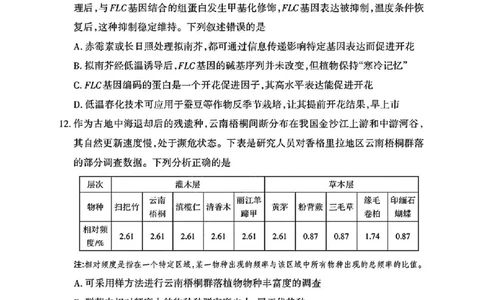 2025届山西省高三下学期考前适应性测试启航（一模）生物试卷（含答案）_2025年2月_250224山西省2025届高三下学期考前适应性测试启航卷（一模）（全科）