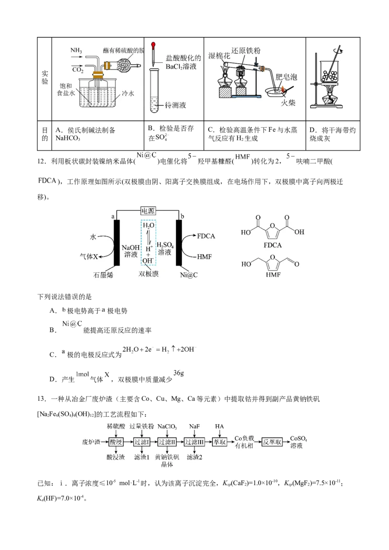 化学_2025年2月_250205山东省淄博实验中学2024-2025学年高三下学期开学考试_山东省淄博实验中学2024-2025学年高三下学期开学考试化学试题（含答案）