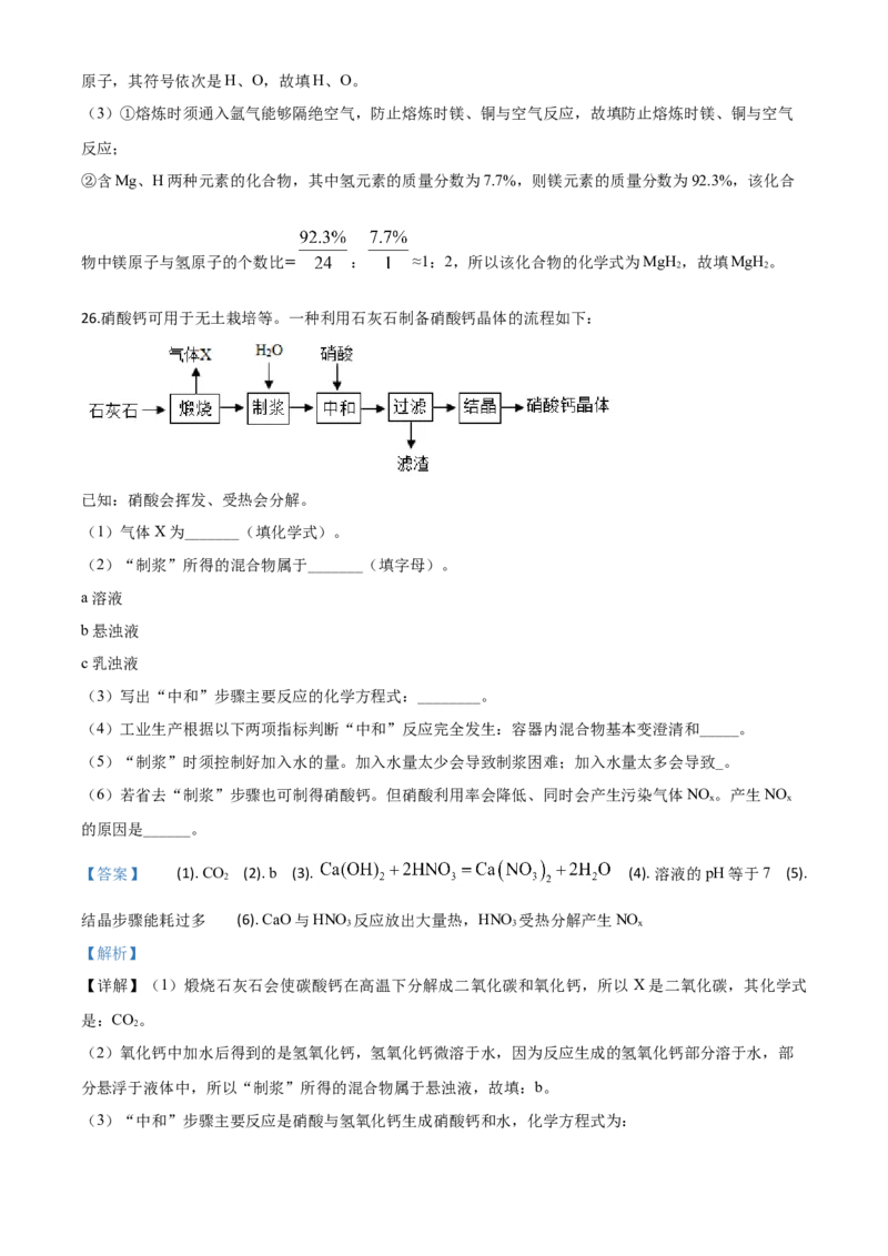 精品解析：江苏省苏州市2020年中考化学试题（解析版）_中考真题_5.化学中考真题2015-2024年_2020中考化学真题（113份）_2020年中考真题精品解析化学（江苏苏州卷）精编word版