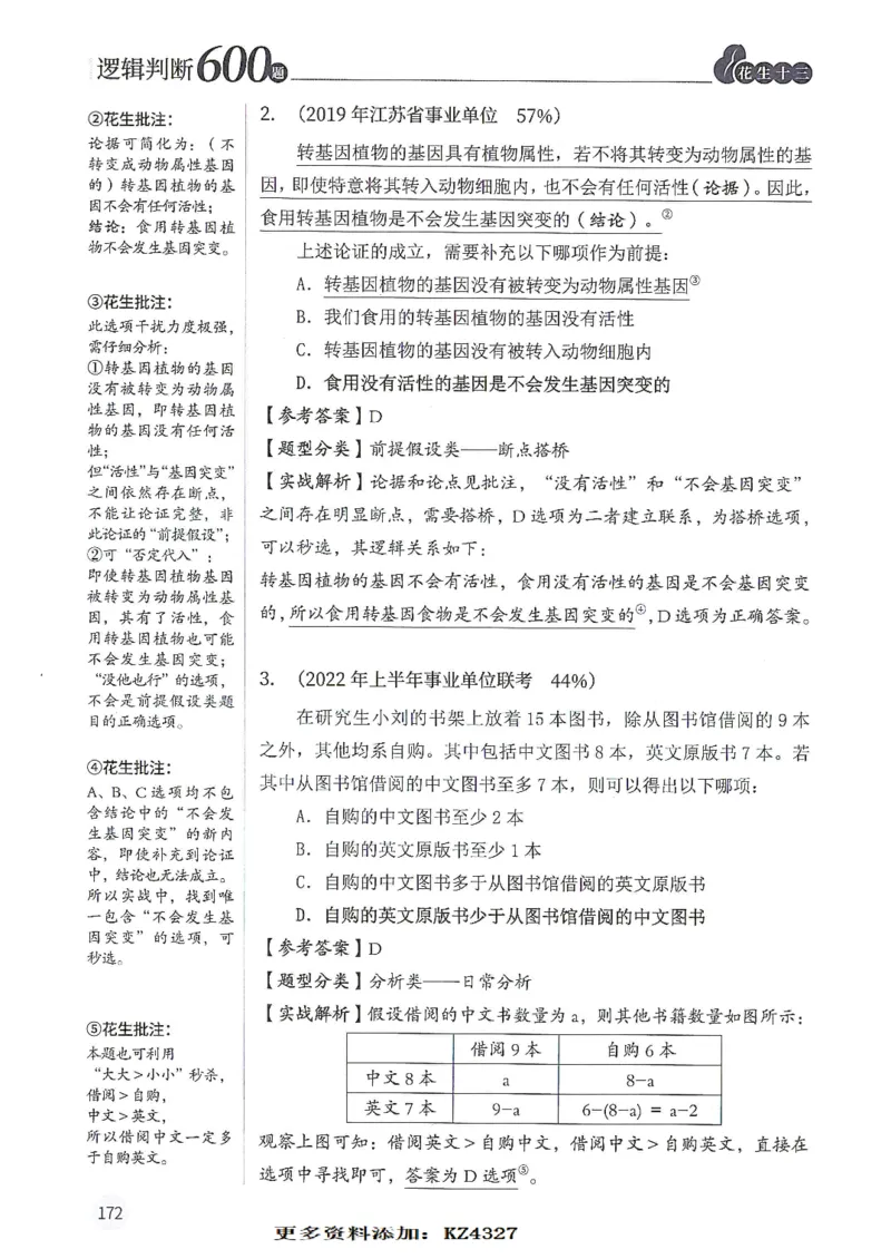 逻辑判断600题--解析_26吉林考备考资料包_11省考刷题包_28逻辑判断600题