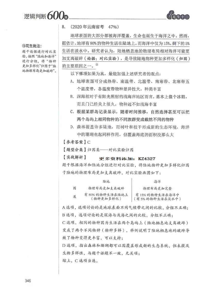 逻辑判断600题--解析_26吉林考备考资料包_11省考刷题包_28逻辑判断600题