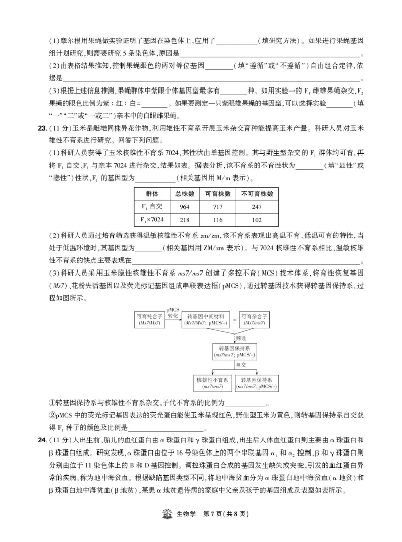 东北精准教学联盟高三10月---生物学强化卷试卷_2025年10月_12026年试卷教辅资源等多个文件_251031东北三省精准教学联盟2026届高三10月联考强化卷