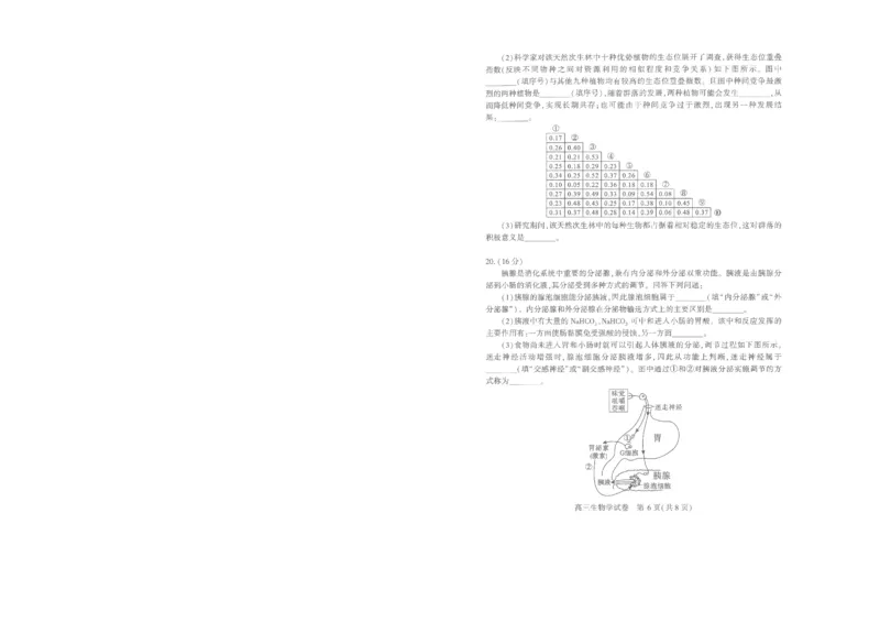 25届武汉市二月调考生物试卷_2025年2月_250228武汉市2025届高中毕业生二月调研考试（全科）_武汉市2025届高中毕业生二月调研考试生物