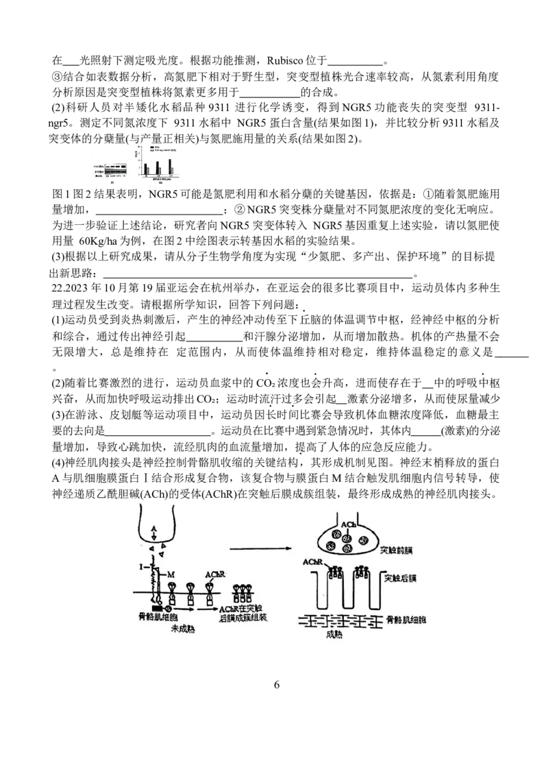 辽宁省部分高中2023-2024学年高三上学期期末考试生物试题_2024届辽宁省协作校高三上学期1月期末联考_辽宁省协作校2024届高三上学期1月期末联考生物