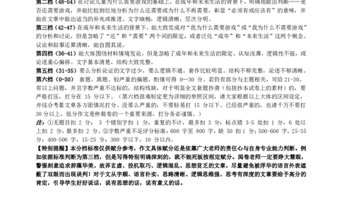 作文评分标准（修订）_2025年2月_2502122025届浙江省温州市高三下学期学业水平评估(1)_2025届浙江省温州市高三下学期学业水平评估语文