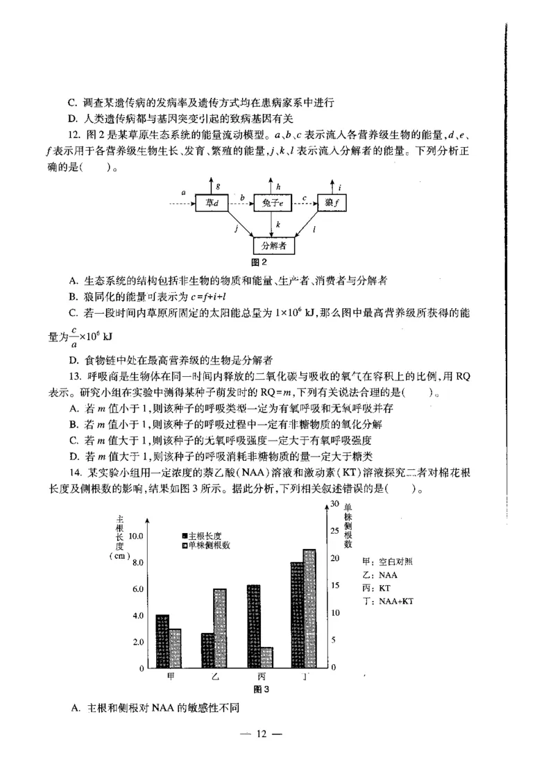 高中生物标准预测试卷题目1-5_4-教培资料-26年最新资料-同步更新_科一科二电子资料合集中小幼（笔记真题知识点汇总等）文件多，按需保存_各机构笔记合集（中小幼）推荐