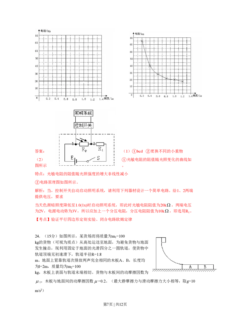2009年高考物理真题（山东）（解析卷）_物理历年高考真题_新&middot;PDF版2008-2025&middot;高考物理真题_物理（按省份分类）2008-2025_2008-2025&middot;（山东）物理高考真题