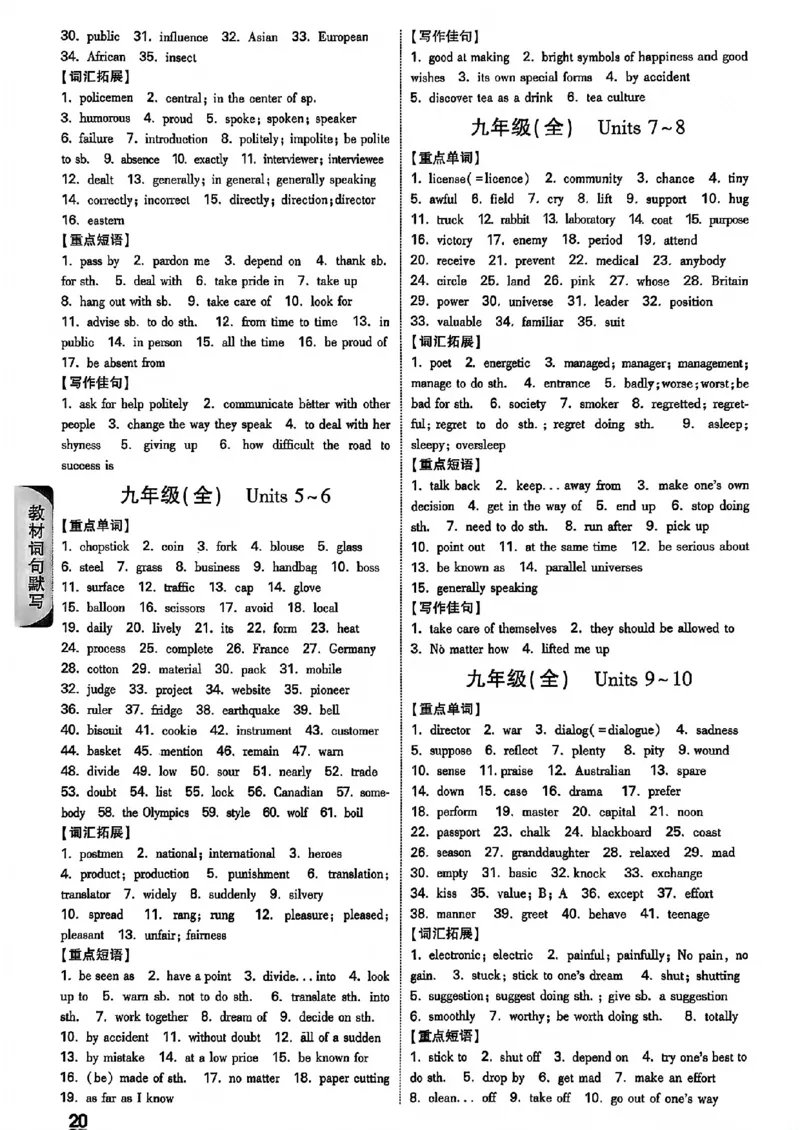 2026辽宁万唯试题研究（英语-5参考答案）_26《万唯中考试题研究》辽宁_2026《辽宁万唯试题研究》英语