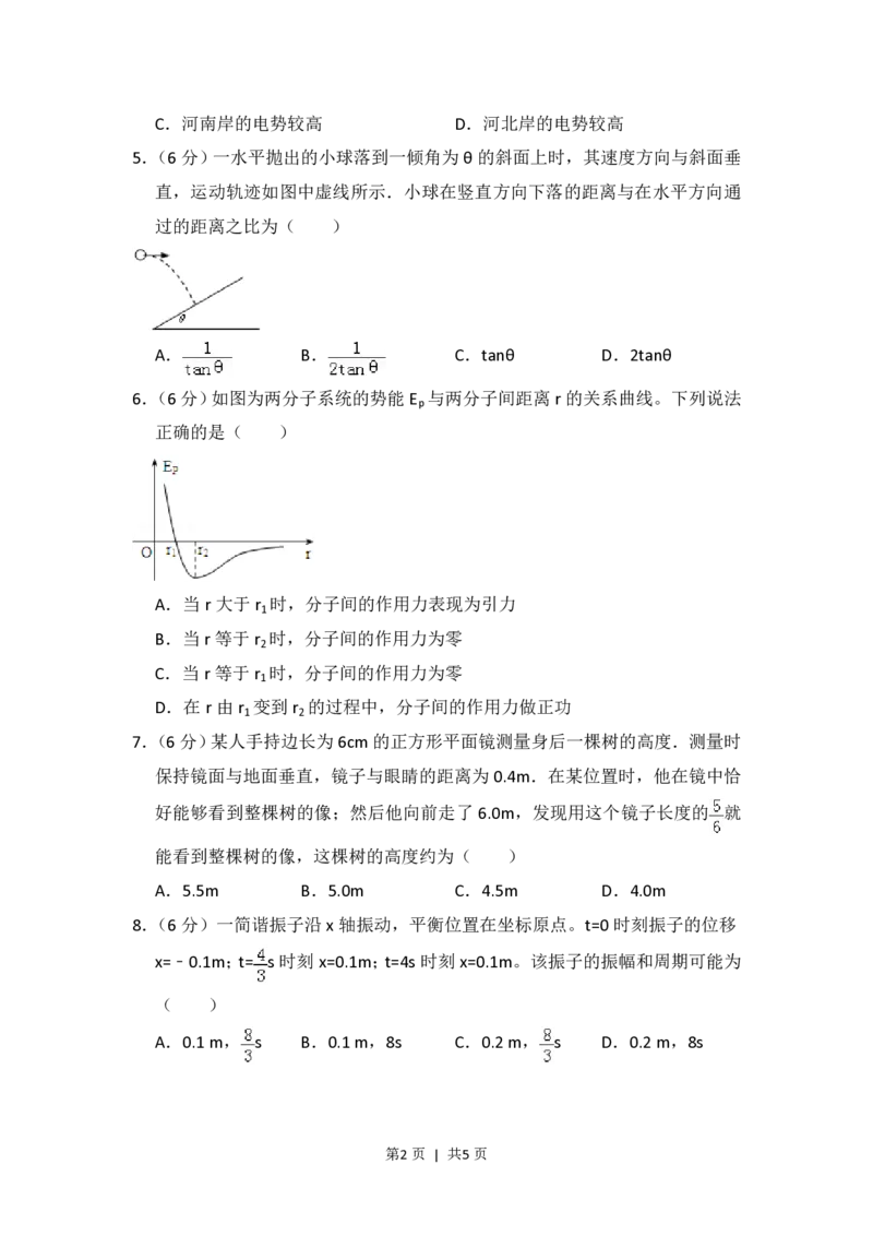 2010年高考物理试卷（全国卷Ⅰ）（空白卷）_物理历年高考真题_新&middot;PDF版2008-2025&middot;高考物理真题_物理（按省份分类）2008-2025_2008-2025&middot;（广西）物理高考真题