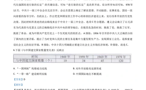 精品解析：湖南省长沙市2020年中考历史试题（解析版）_中考真题_6.历史中考真题2015-2024年_2020历史真题79份_2020年中考真题精品解析历史（湖南长沙卷）精编word版