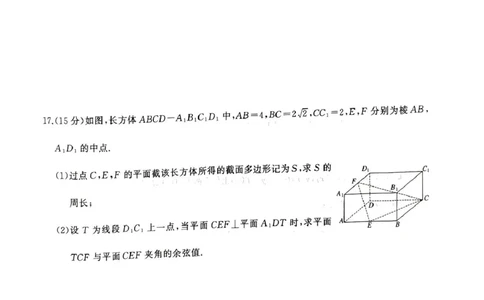 2025届娄底市高三第二次模拟考试数学试题_2025年4月_2504192025届湖南天壹名校联盟高三4月大联考（娄底4月二模）（全科）