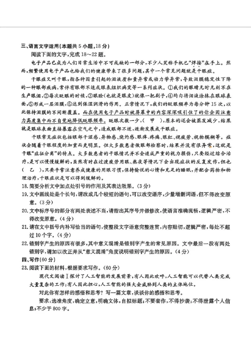 2025届广东省湛江市高三下学期4月二模语文试题及答案_2025年4月_2504182025届广东省湛江市高三下学期4月二模（全科）