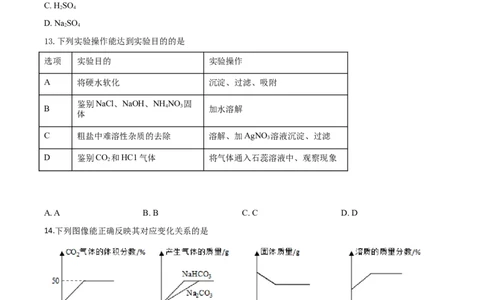 精品解析：湖南省岳阳市2020年中考化学试题（原卷版）_中考真题_5.化学中考真题2015-2024年_2020中考化学真题（113份）_2020年中考真题精品解析化学（湖南岳阳卷）精编word版