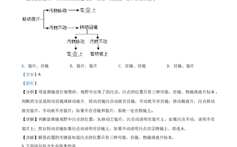 精品解析：全国省级联考广东省2018年初中学业考试生物试题（解析版）_中考真题_8.生物中考真题2015-2024年_地区卷_广东中考生物11-22