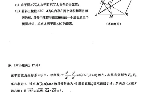 2025届安徽师范大学附属中学高三下学期5月考前适应性检测数学试题（含答案）_2025年5月_250529安徽师范大学附属中学2025届高三下学期模拟预测（全科）