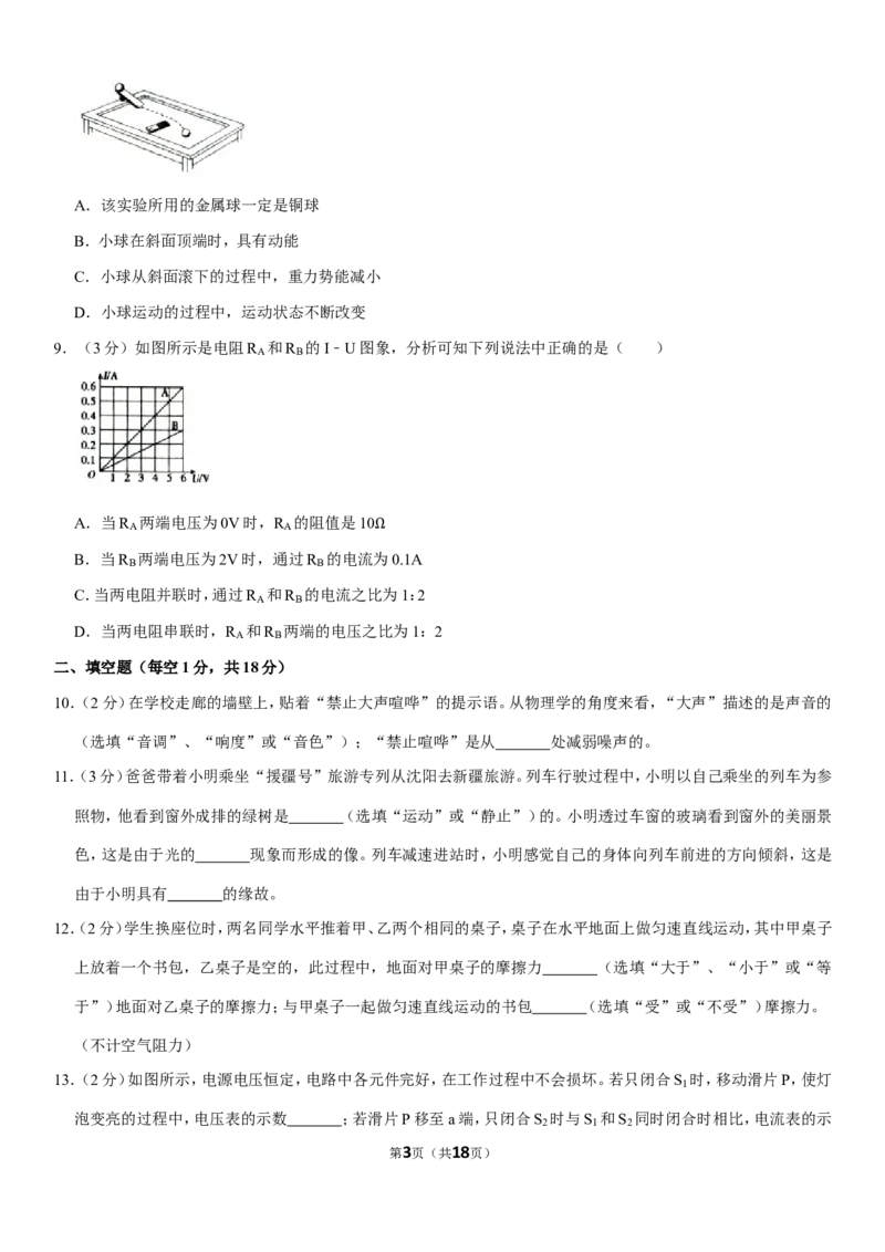 辽宁沈阳2019中考试题物理卷(含答案)_中考真题_4.物理中考真题2015-2024年_地区卷_辽宁物理_辽宁物理_沈阳物理08-22_沈阳中考物理08-21