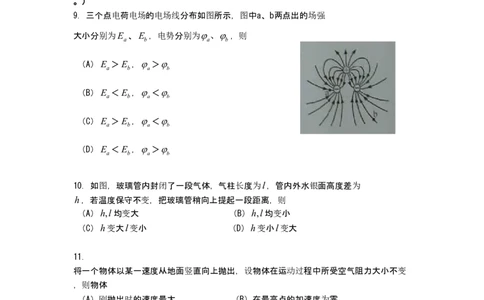 2010年高考物理试卷（上海）（空白卷）_物理历年高考真题_新&middot;PDF版2008-2025&middot;高考物理真题_物理（按年份分类）2008-2025_2010&middot;高考物理真题