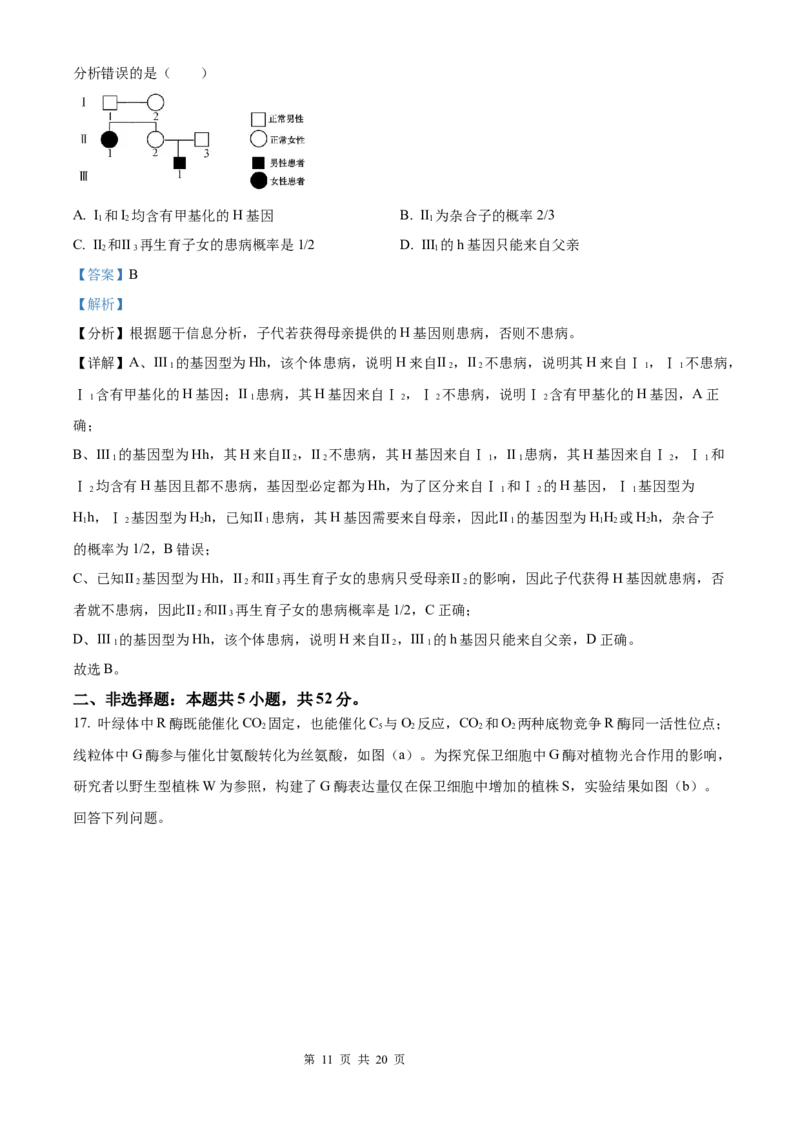 2025《高考真题&bull;陕晋青宁》生物(解析版)_2025《全国高考真题卷》各地方卷_2025《高考真题&bull;陕晋青宁》