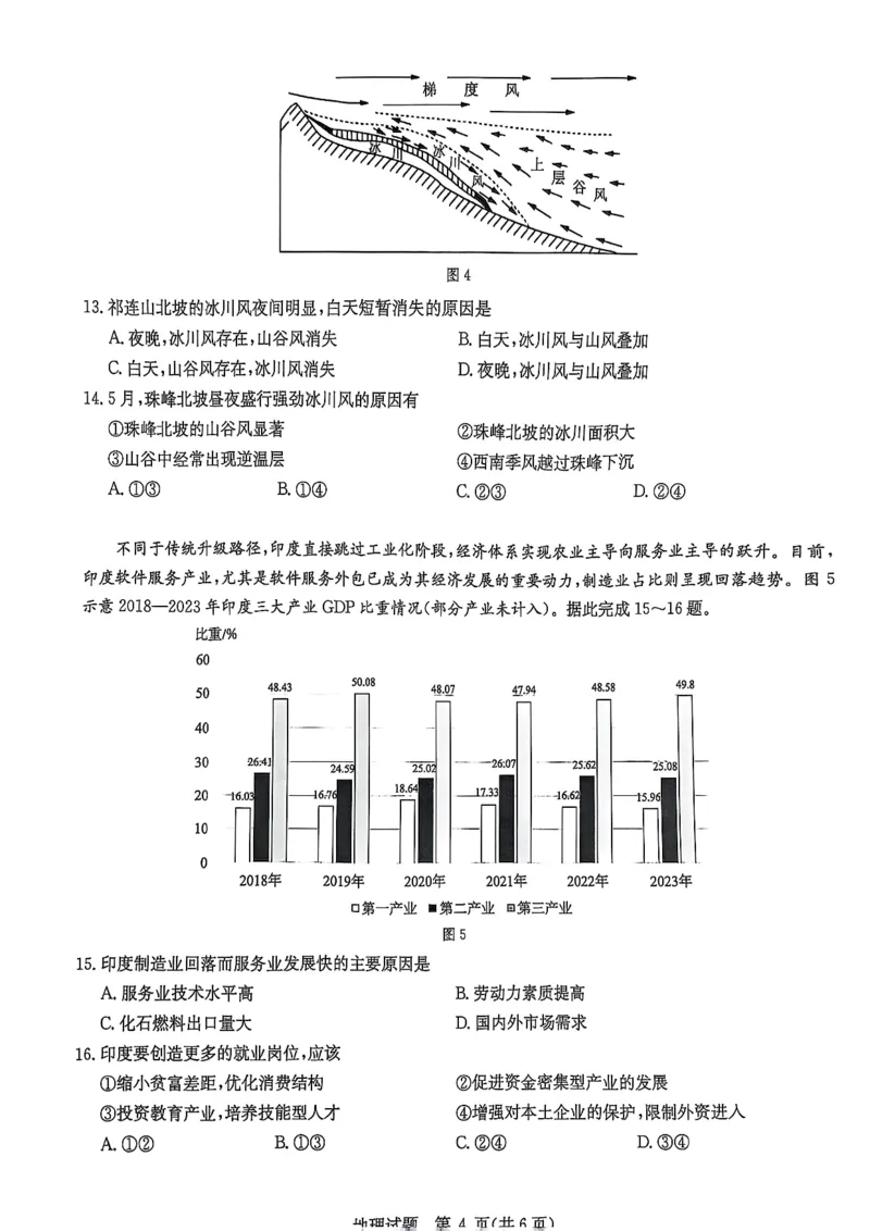 华大新高考联盟2025届高三4月教学质量测评地理_2025年4月_250428湖北省华大新高考联盟2025届高三4月教学质量测评（全科）_华大新高考联盟2025届高三4月教学质量测评地理
