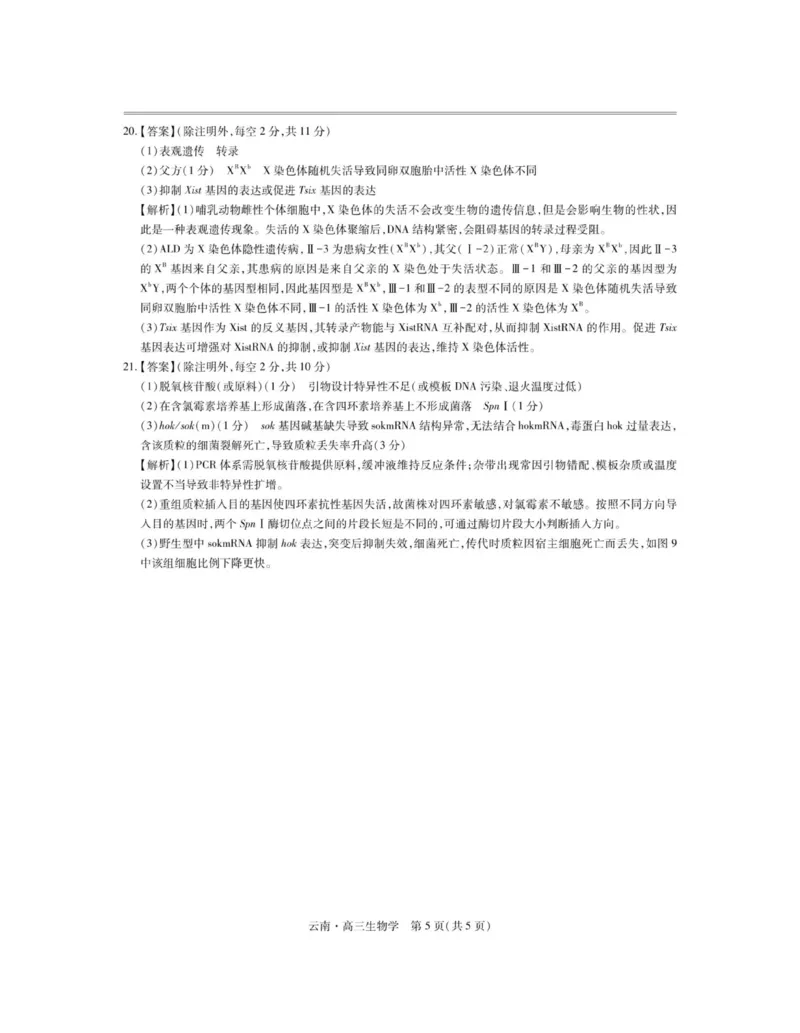 云南民族大学附属高级中学2026届高三上学期联考（一）生物试卷（含解析）_2025年8月_250831云南省上进联考云南民族大学附属高级中学2026届高三上学期联考（一）（全科）