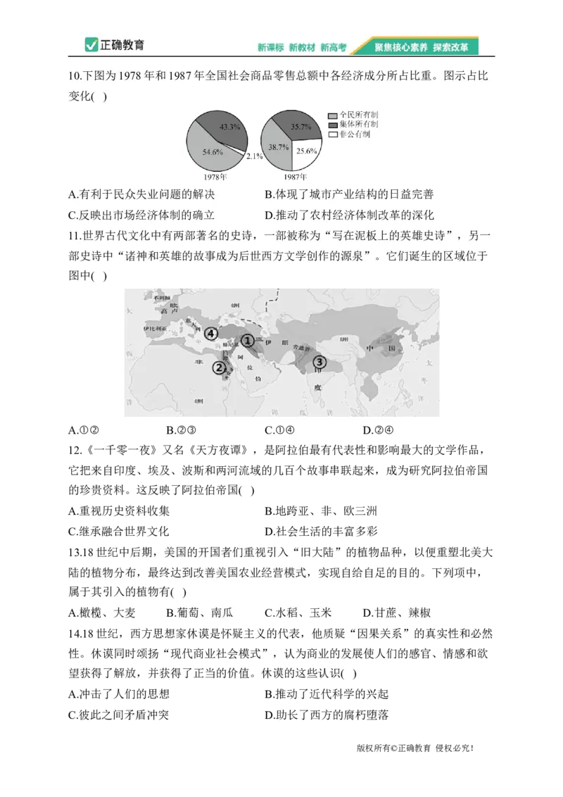 2023届新高考历史金榜猜题卷浙江专版_2023高考押题卷_正确教育金榜猜题卷_（新高考）正确教育丨金榜猜题卷_新高考历史