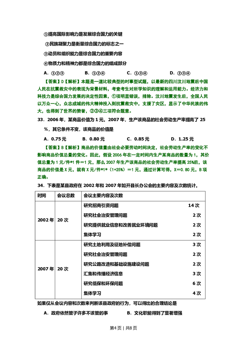 2008年高考生物试卷（北京）（解析卷）_政治历年高考真题_新&middot;PDF版2008-2025&middot;高考政治真题_政治（按试卷类型分类）2008-2025_自主命题卷&middot;政治（2008-2025）_北京自主命题&middot;政治（2008-2025）
