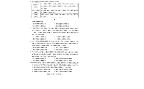 武汉市供题历史试卷_2025年5月_2505242025届湖北省武汉市高三五月模拟训练（全科）_历史