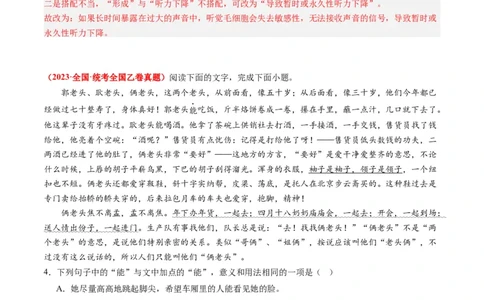 专题09语言文字运用（综合题）-2023年高考真题和模拟题语文分项汇编（解析卷）_近10年高考真题汇编（必刷）_十年（2014-2024）高考语文真题分项汇编（全国通用）