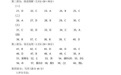 湖北省云学名校联盟2025届高三年级2月联考日语答案_2025年2月_250219湖北省云学名校联盟2025届高三年级2月联考（全科）_湖北省云学名校联盟2025届高三年级2月联考日语