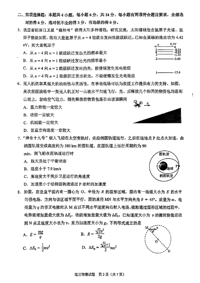 福建省泉州市2025届高中毕业班质量监测（三）物理_2025年3月_250308福建省泉州市2025届高中毕业班质量监测（三）（全科）_福建省泉州市2025届高中毕业班质量监测（三）物理