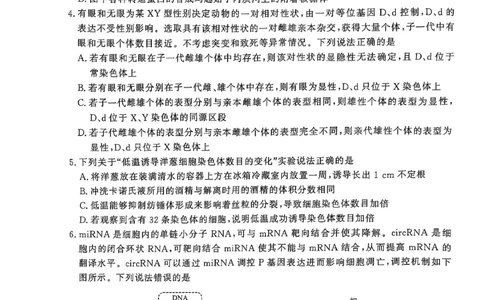 生物1_2025年1月_250119山东省济南市2024-2025学年高三上学期1月期末学习质量检测（全科）_山东省济南市2024-2025学年高三上学期1月期末考试生物