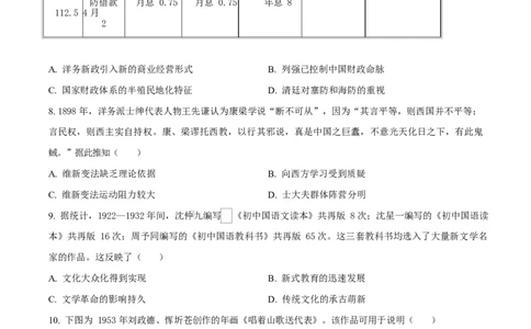 河北省沧州市普通高中2026届高三复习质量检测+历史_2025年10月_251020河北省沧州市普通高中2026届高三复习质量检测（全科）
