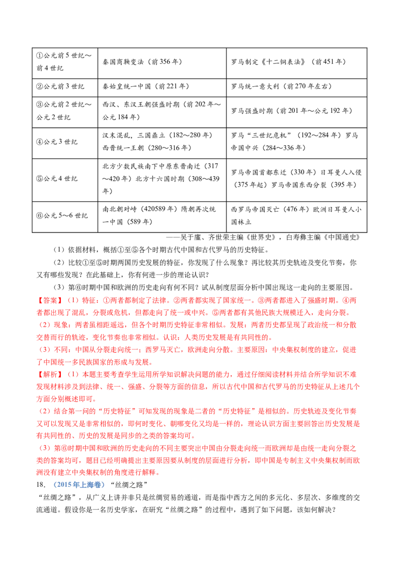专题01从中华文明起源到秦汉统一多民族封建国家的建立与巩固（教师卷）_近10年高考真题汇编（必刷）_十年（2014-2024）高考历史真题分项汇编（全国通用）