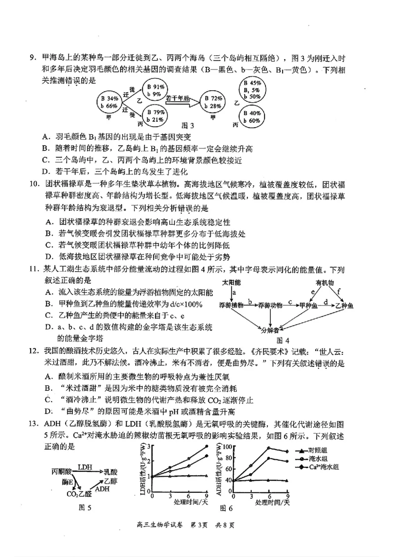 生物试卷_2025年2月_2502192025届广东省梅州市高三下学期模拟预测（一）（全科）_2025届广东梅州一模生物