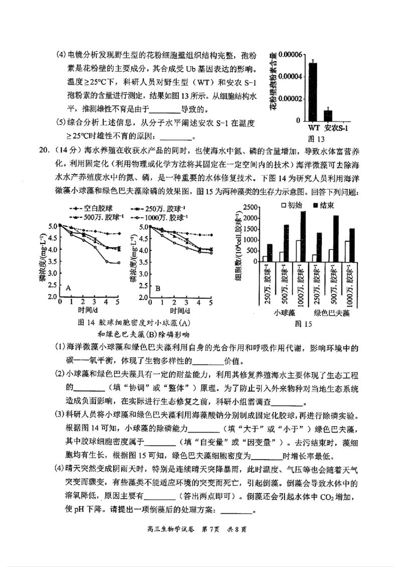 生物试卷_2025年2月_2502192025届广东省梅州市高三下学期模拟预测（一）（全科）_2025届广东梅州一模生物