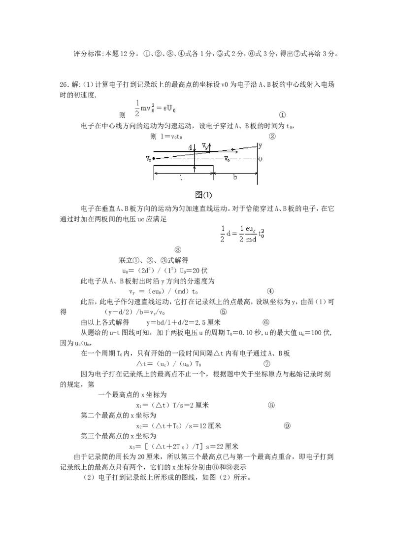1997年重庆高考物理真题及答案_重庆物理24已更