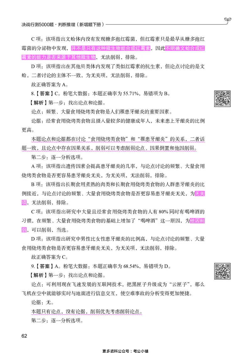 判断推理下册_2026考公资料_26行测5000+申论100一定先转存网盘_行测5000题持续更新_新增25国省考行测真题（新增题部分）_下册各模块答案解析