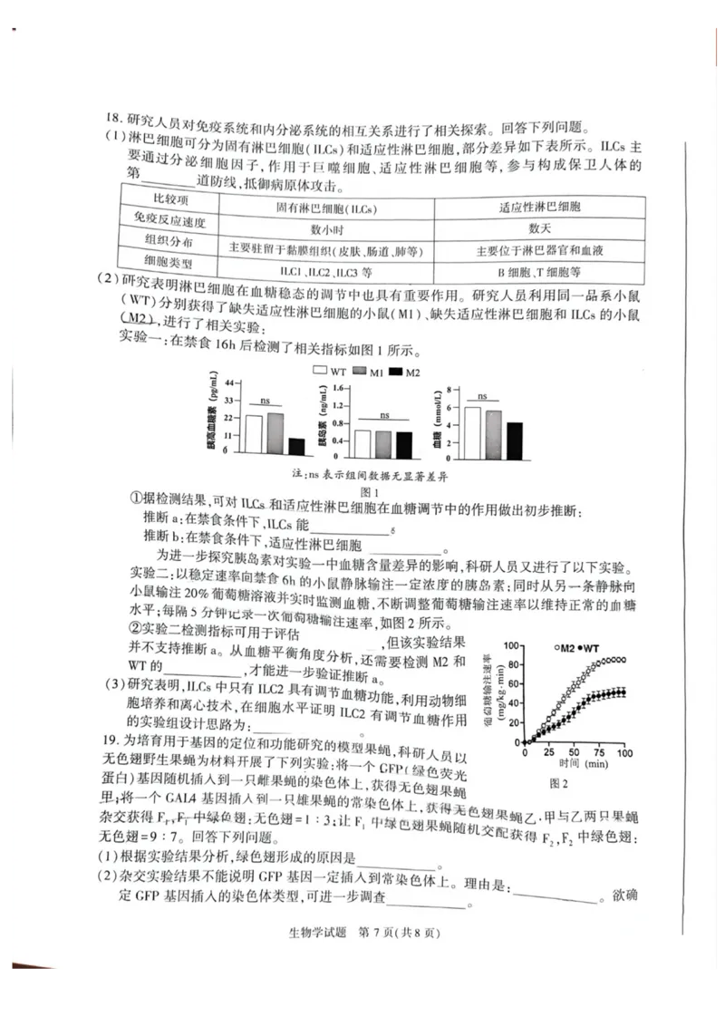 安徽省合肥市2025届高三第二次教学质量检测生物试题（含答案）_2025年3月_250326安徽省合肥市2025届高三第二次教学质量检测（全科）